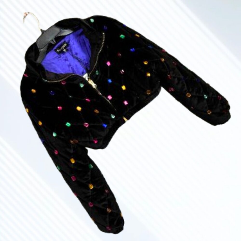 NWT Dolls Kill Horoscopez Sold Out Natural Wonder Bejeweled Puffer Jacket SZ M - Picture 4 of 16